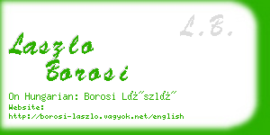 laszlo borosi business card